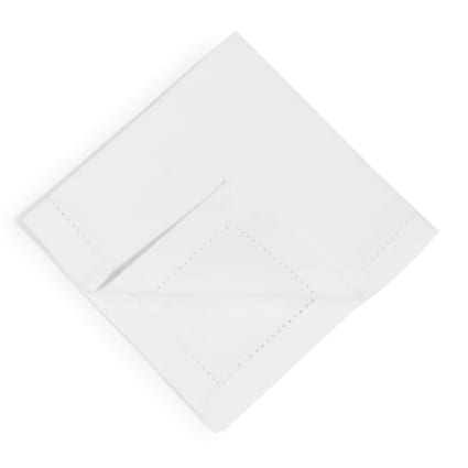 Lot De 6 Serviettes De Table Brodées – Jours D'échelle – Écru Clair – 40x40 Cm