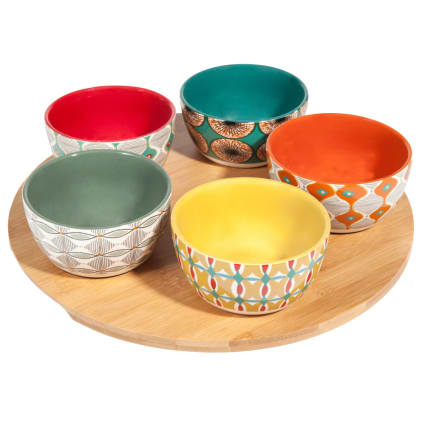 Set Di 4 Ciotole Per Pastella In Gres Porcellanato Creative Co-Op | Multicolore, Lavastoviglie