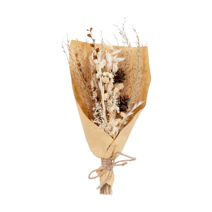 Strauß aus beige- und ecrufarbenen Trockenblumen Manon