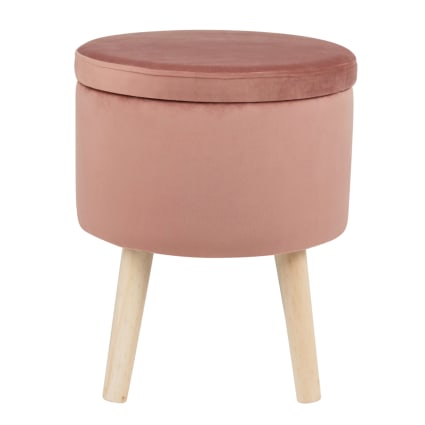 Tabouret coffre bois vintage - Ameublement