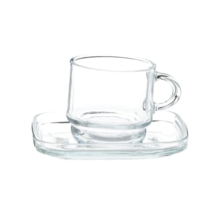 Tasse à Café Guzzini Venice Avec Soucoupe – Acrylique Transparent à Pois – Moderne – Neuf