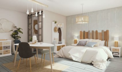 Tavolo per sala da pranzo scandinavo bianco 4/5 persone 150 cm