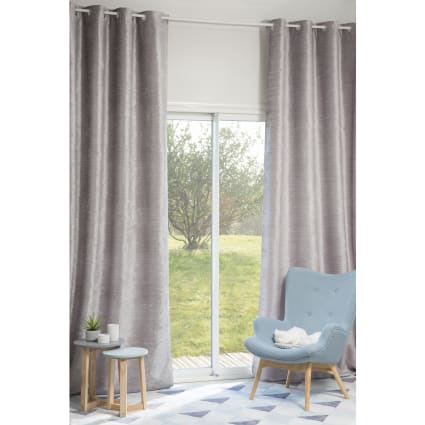 Pouf Rotondo 54 Cm In Velluto Grigio Con Anello Dorato - Isolda - Foto 9