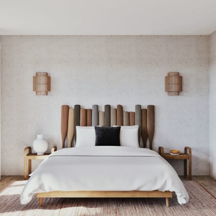 Testata del letto in pino massello multicolore, 160 cm Paddle