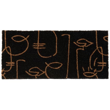 Zerbino London VERSA In Poliestere - Stile Urbano Moderno, 70x40 Cm, Antiscivolo, Marrone E Nero, Per Ingressi E Cortili Interni Ed Esterni Coperti