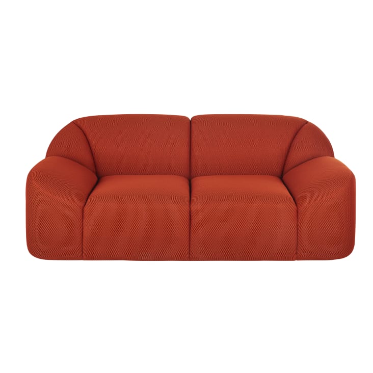 【Orange】LILLE SOFA 2P 2 Sitzer Lounge Sofa Gordo mit Pouf · MYMITO