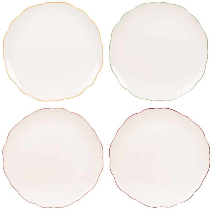 Galileo Pizzateller Set 4-tlg. Lissabon - Steinzeug 33,5cm Portugiesisches Design