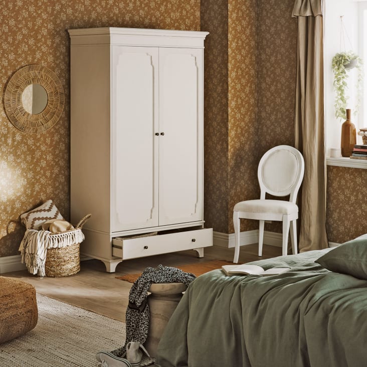 Armoire 2 portes 1 tiroir blanc Selena Maisons du Monde