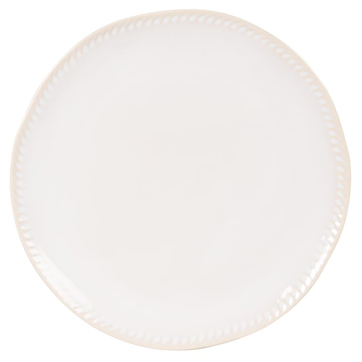Lot De 6 Assiettes Plates En Porcelaine Blanche - Ø 24 Cm - Micro-ondes Et Lave-vaisselle - Qualité Supérieure