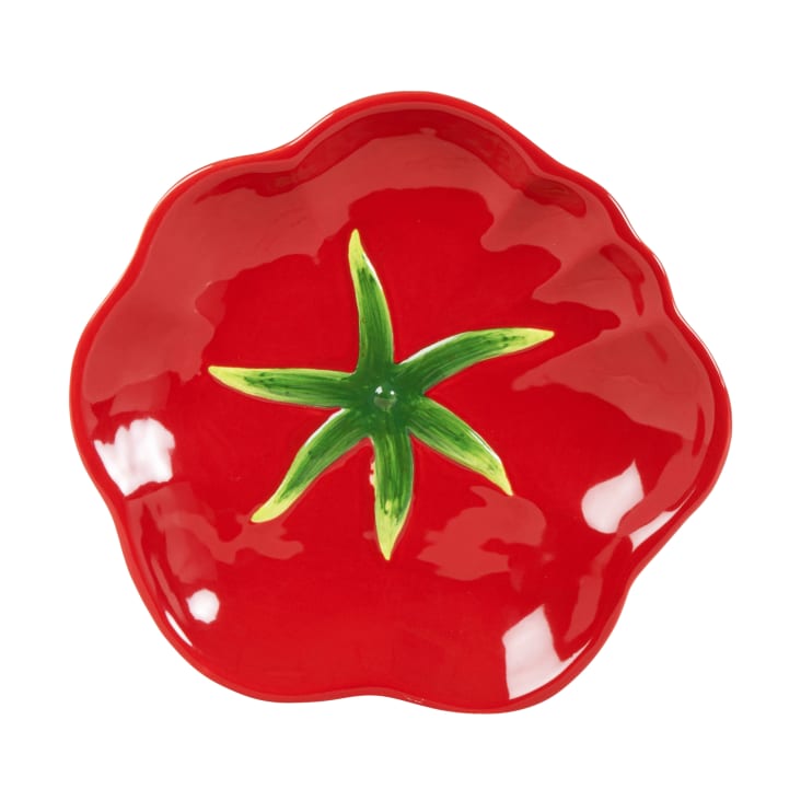 Assiette En Bois MDF Rouge 27cm - Plateau De Service Fruits, Couverts, Pour Cuisine Et Restaurant