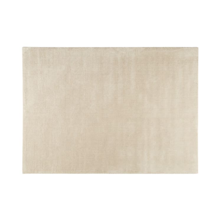 Somber delicatesse makkelijk te gebruiken Beige getuft wollen tapijt 160 x 230 cm Soft | Maisons du Monde