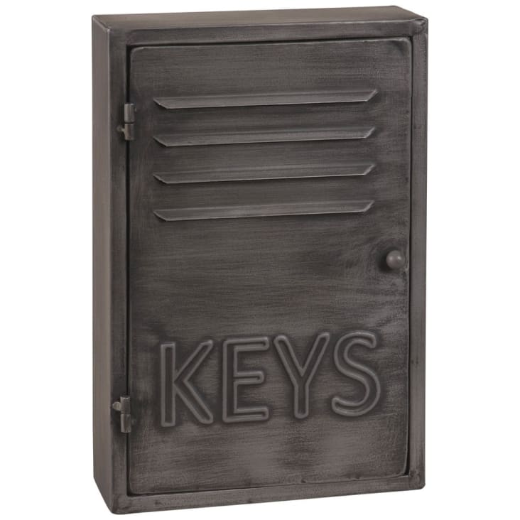Boîte à clés industrielle en métal gris KEYS