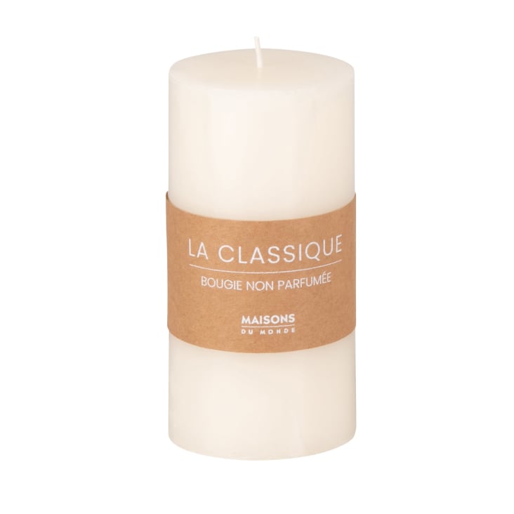Bougie Rustique Cilindrique White Ø7xH20 cm main image 1