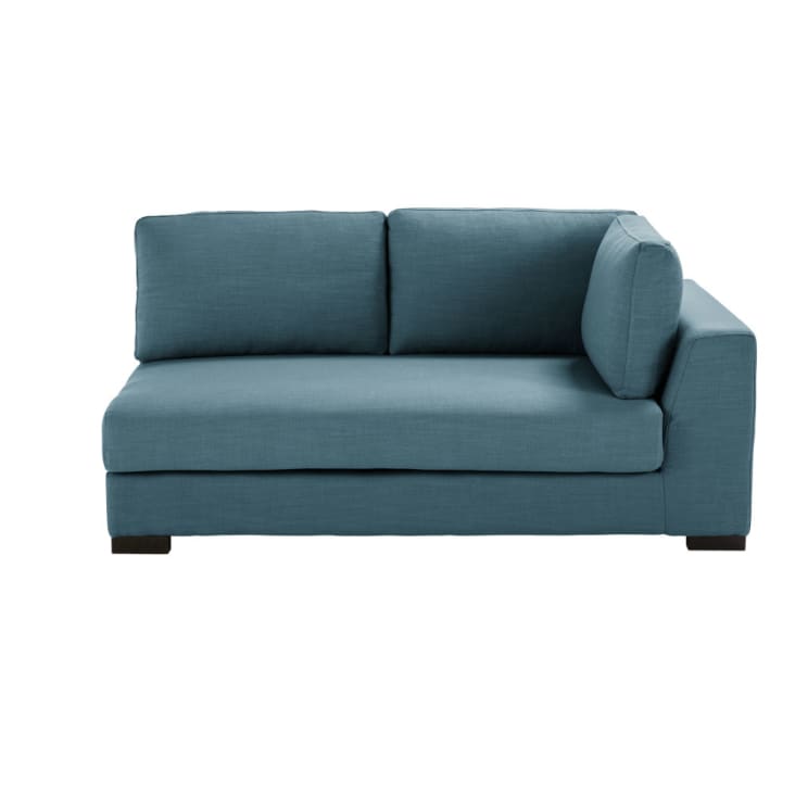 Bracciolo destro divano trasformabile componibile 2 posti blu petrolio  Terence