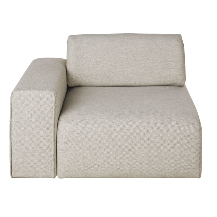 Bracciolo reversibile per divano componibile grigio chiné Astus