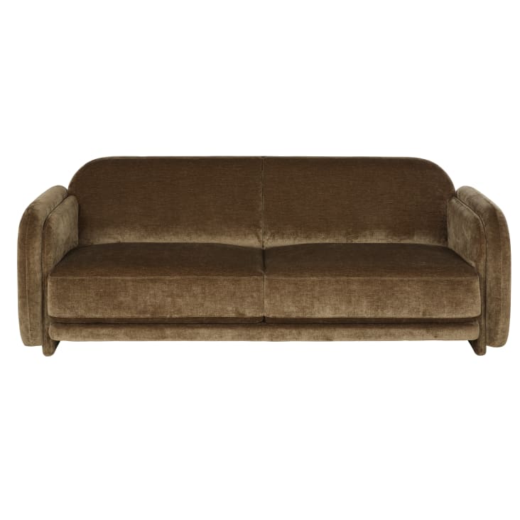 Canapé 3 Places Maisons Du Monde, Beige Tweed, Dimensions 159x83 Cm, Occasion