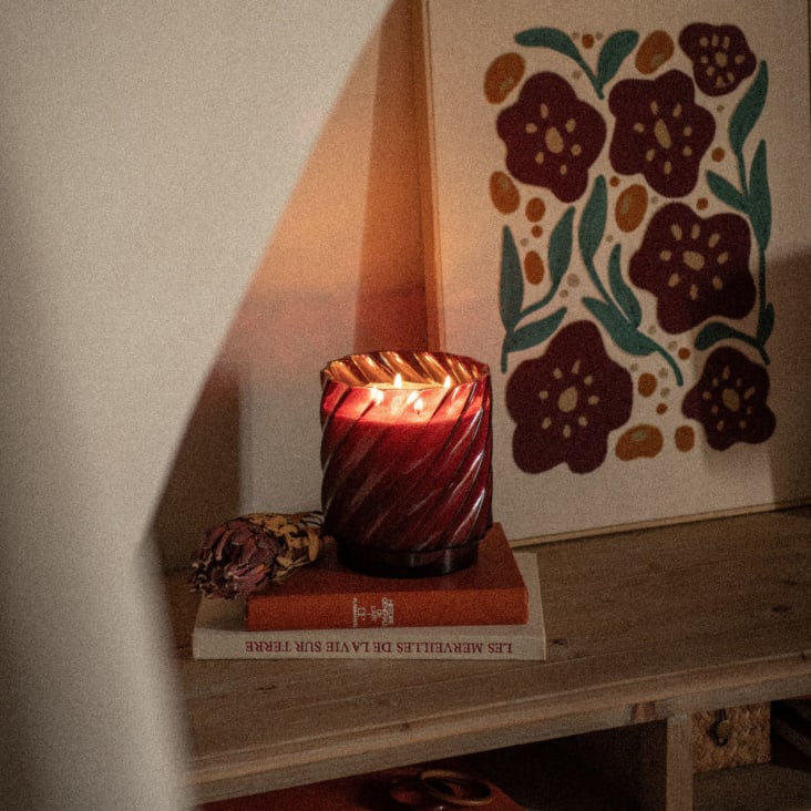 Candela A Forma Di Rosa - Decorativa, Colore Rosso, Fatto A Mano, In Confezione Regalo Nera - Foto 14