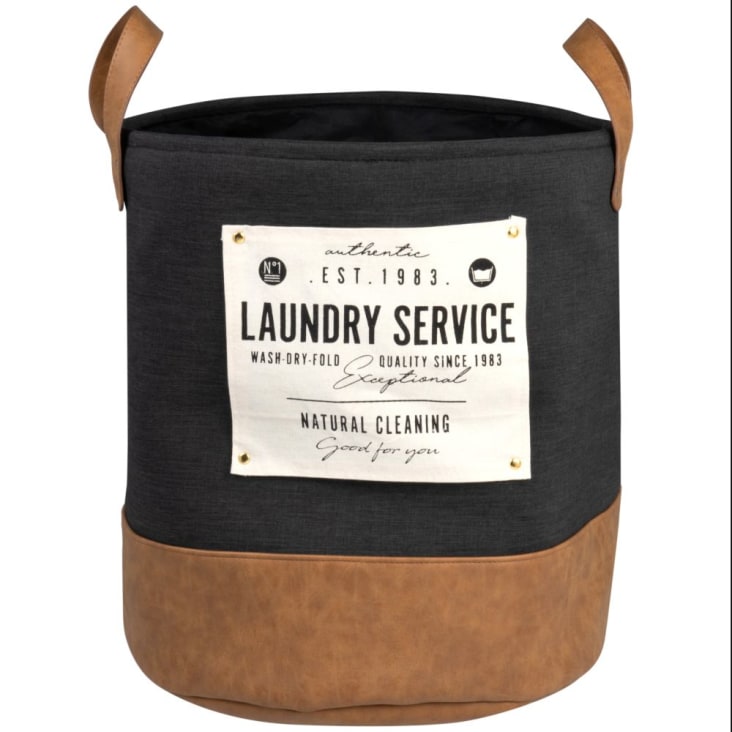 Cesto la ropa marrón y crudo LAUNDRY SERVICE | Maisons du