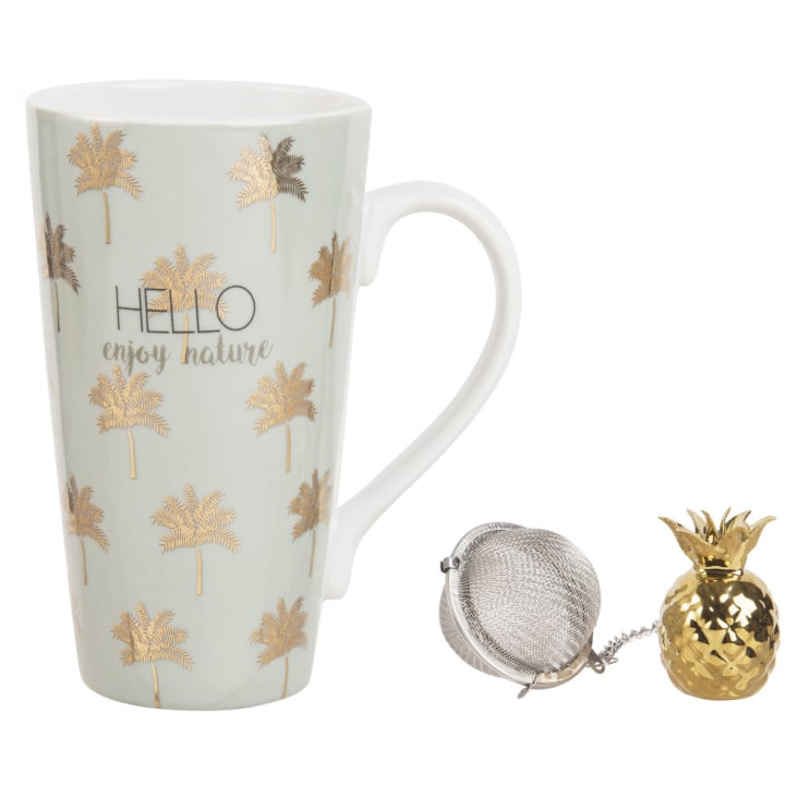 FAYE Mug avec infuseur pour le thé et couvercle arbre - Tasse et
