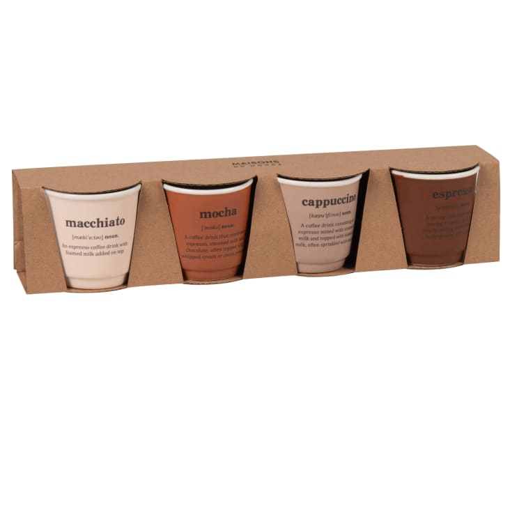 Paris Prix Lot De 4 Tasses à Thé & Sous-Tasses Quercus 22cl Marron Pas Cher