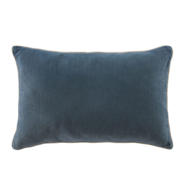 Cuscino in cotone blu navy e lurex dorato 40x60 cm PRAO