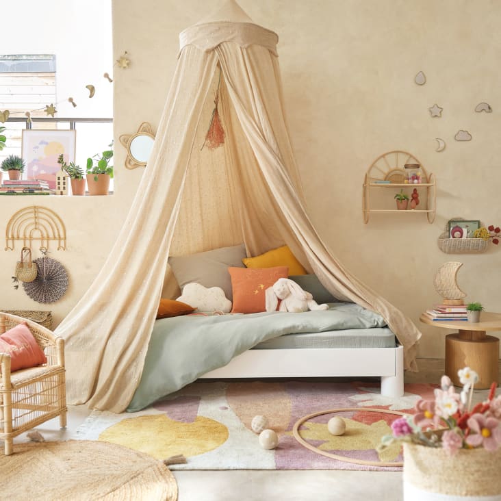PANOD Federa Cuscino Decorativa In Peluche 45x45 Cm - Bianco Con Motivo Diamante E Nappe - Boho Per Divano E Camera