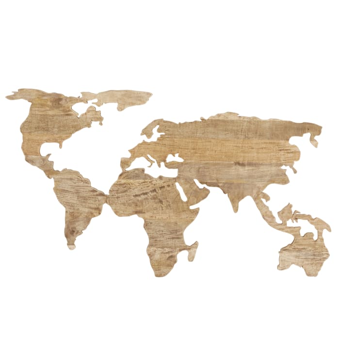 Décoration Murale Bois Carte Monde World Map. –