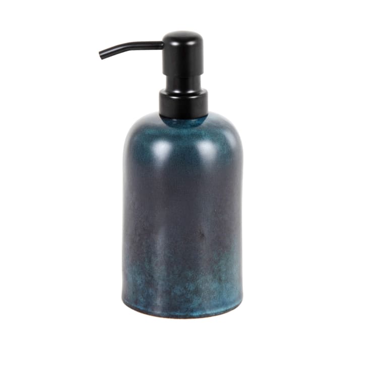 Dispenser sapone per bagno d'appoggio Summer blu in vetro | Leroy Merlin