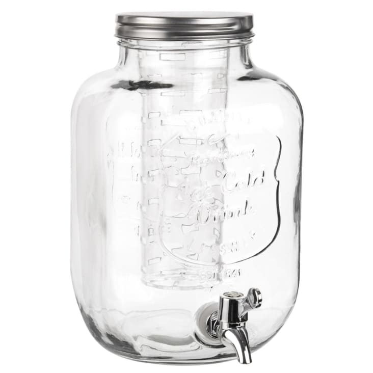 Drankfles van glas met filter 5L