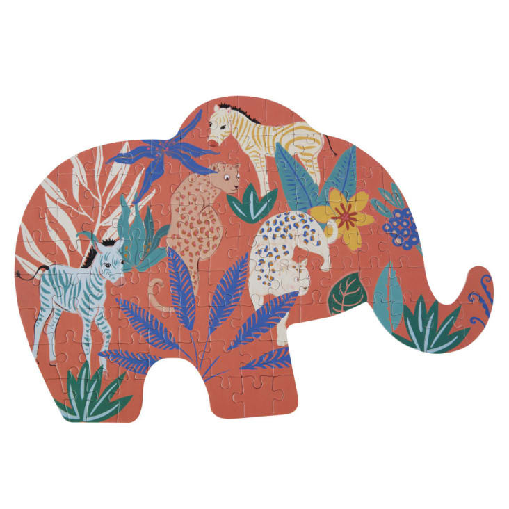 Elefantenpuzzle, mehrfarbig