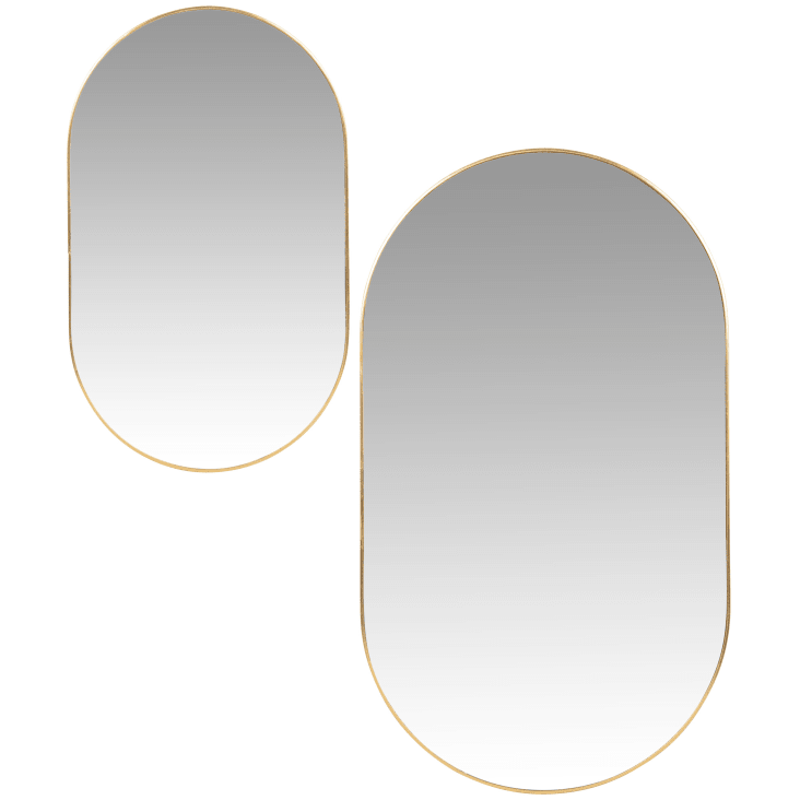 Espejos Ovalados De Metal Negro (X3) 30X63  Exótico Maisons du Monde -  Nyccheatdayking