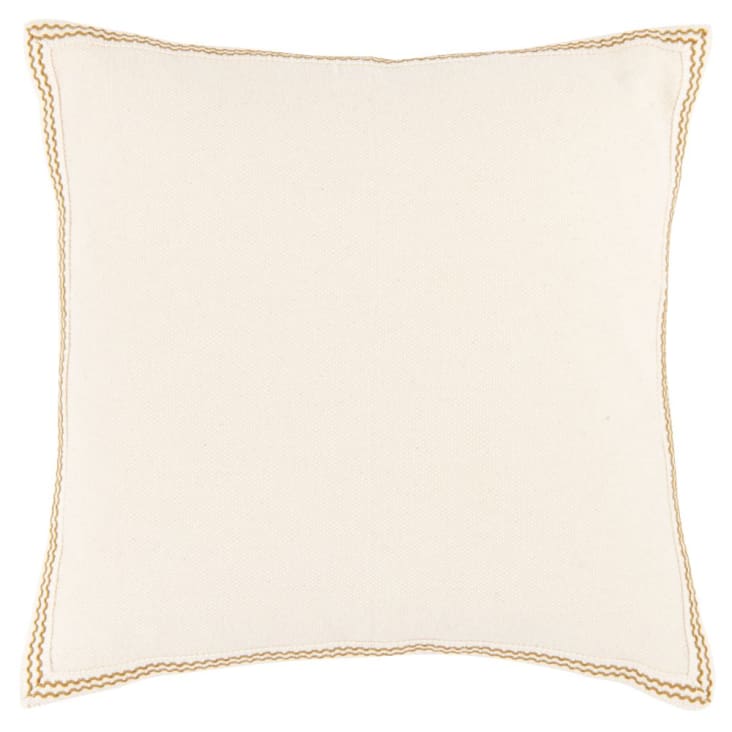 Fodera per cuscino in velluto beige con bordino 40x40 cm BASTET