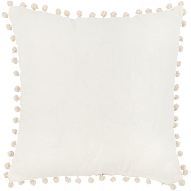 Cuscino 40x40 Pom Pon White