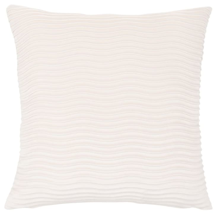 Cuscino in maglia di cotone grigio 40x40 Reversible | Maisons du Monde