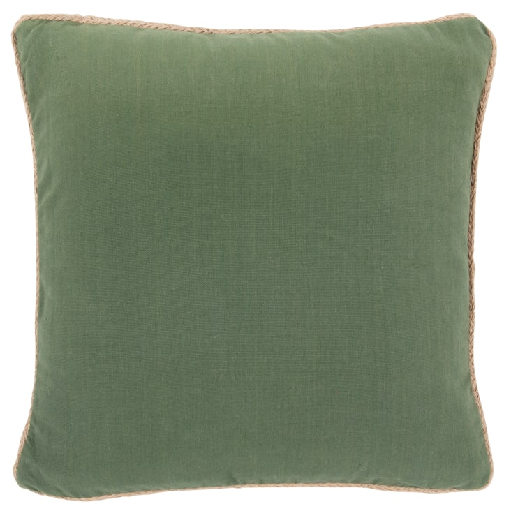 Cuscino in Seta Jacquard Cm 40X40 disegno ramage colore Verde COD