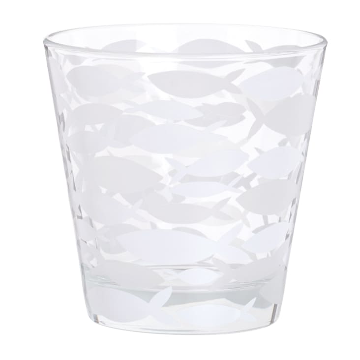 Plat de service en verre en forme de poisson - France