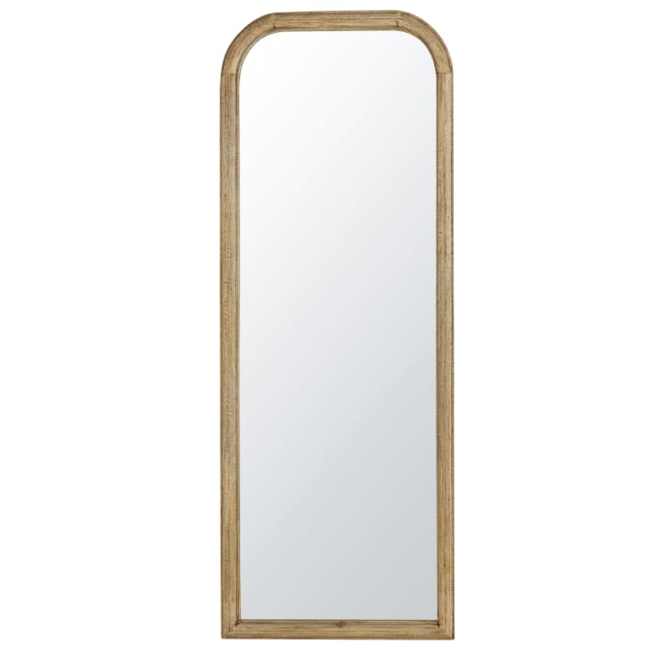 Grande specchio rettangolare ondulato e striato bianco 80x173 cm DABINA