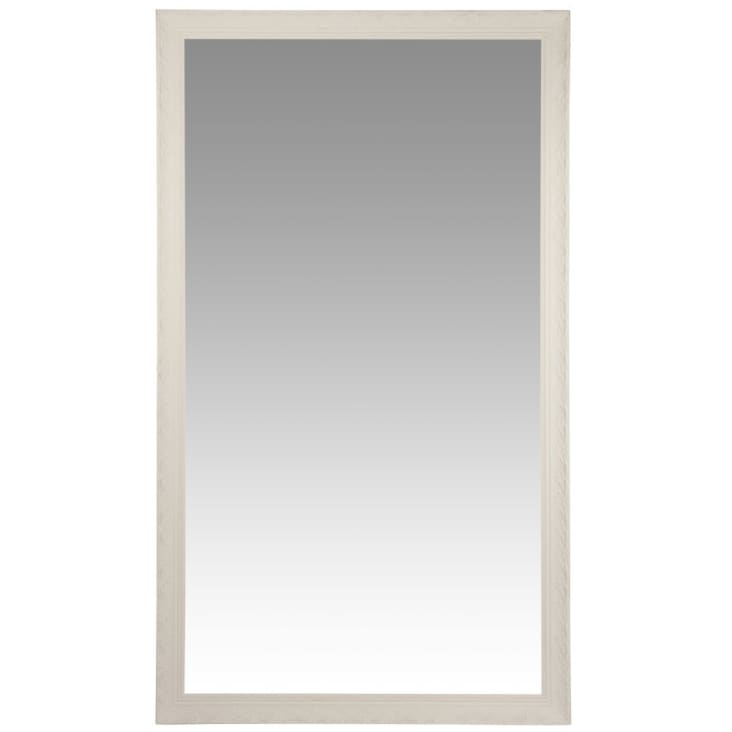 Großer Spiegel mit geschnitztem Rahmen, weiß 120x210