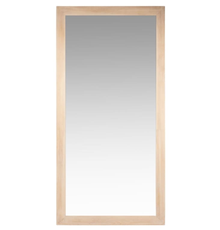 Großer Spiegel mit Rahmen aus Paulownienholz 90x180