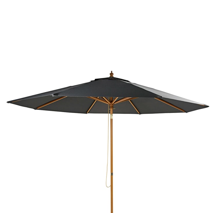 Kantelbare parasol van aluminium en antracietgrijze stof 3x3 m | Maisons du Monde