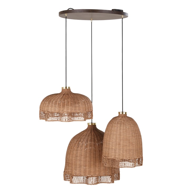 Alipis Paralume a Sospensione in Rattan Artificiale Intrecciato