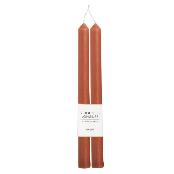 Lange Kerzen Braun x2 Colorama Maisons Du Monde lange-kerzen-braun-x2-colorama-maisons-du-monde
