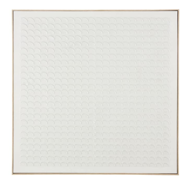 Lienzo pintado blanco 100x100 RIVIA