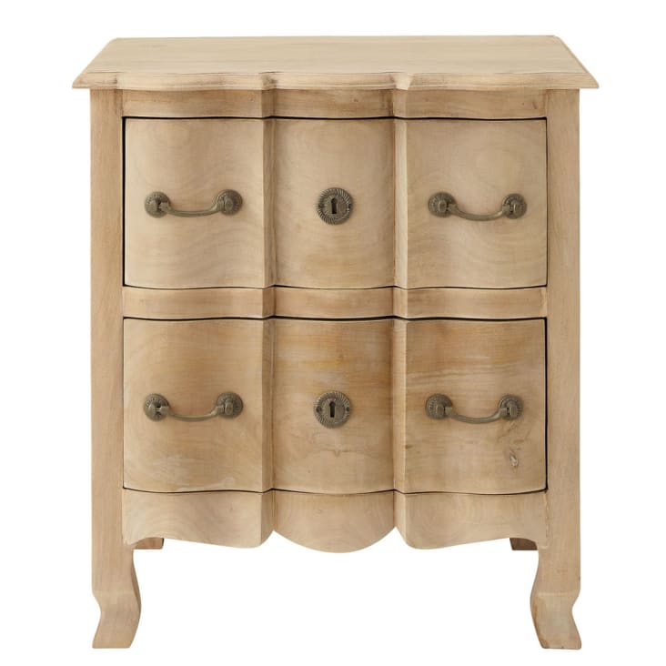 Mango wood and acacia bedside table with drawers Colette Maisons du Monde