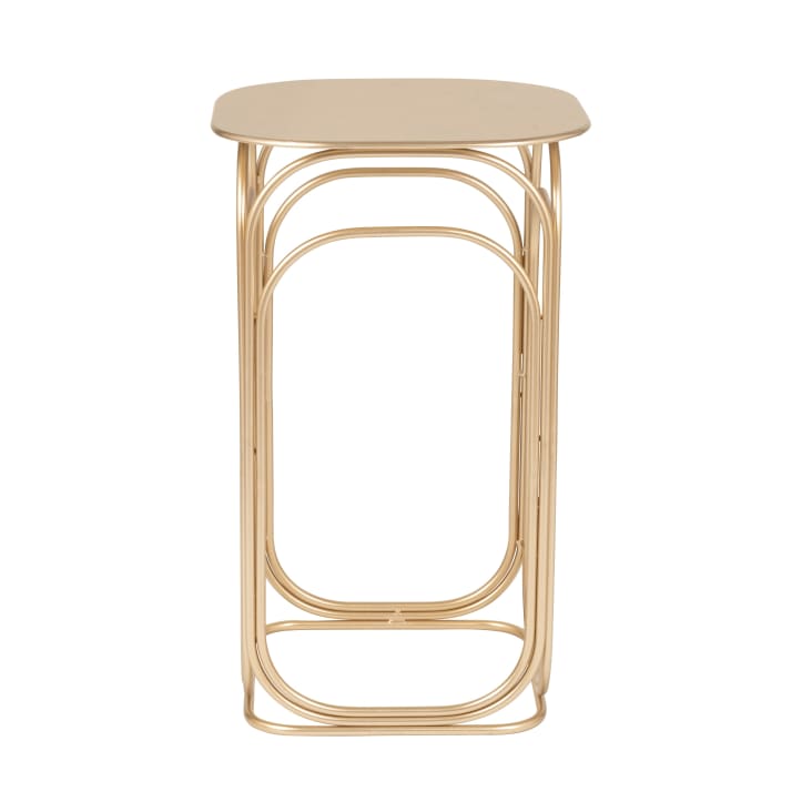 Mesa de apoio em metal na cor dourado latão Livo | Maisons du Monde