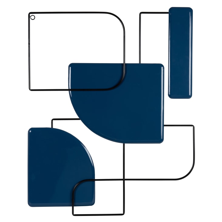 Blue Metal Wall Decoration 93 x 43 cm - Atmosphera Interior Designer