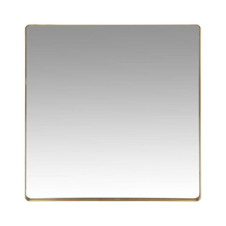 Miroir carré en métal doré 70x70