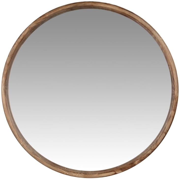 Miroir rond brun D70