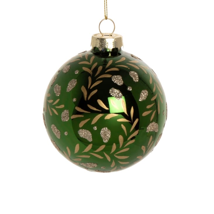 BRUBAKER Premium Pallina di Natale - Albero di Natale con Paesaggio di Neve e Slitta in Porcellana
