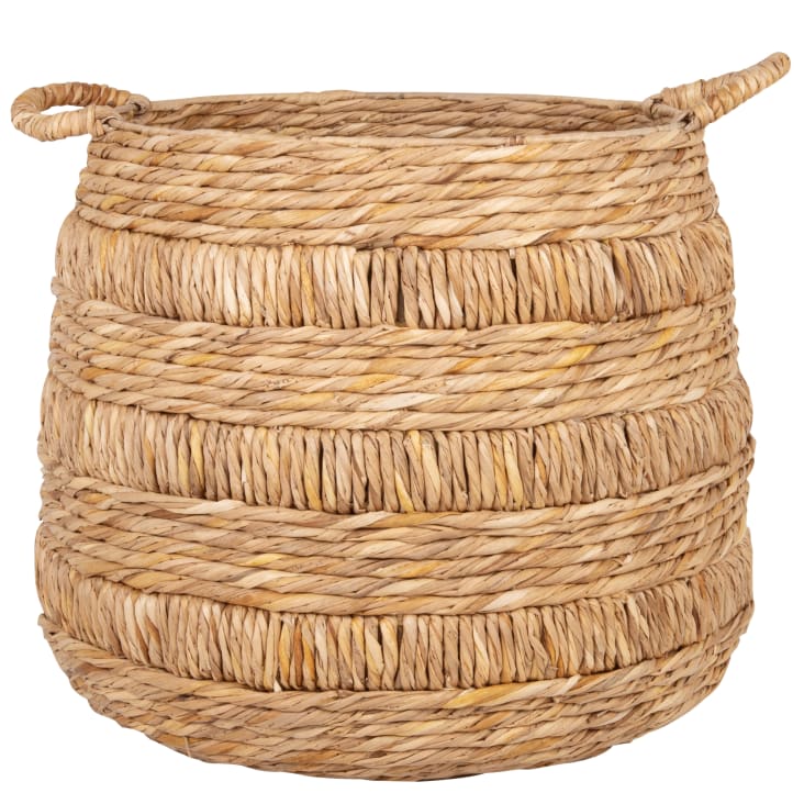 Cube Rangement Jacinthe D'Eau 32x32x32cm Pliable Avec Housse - Couleur Naturelle